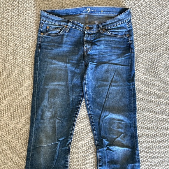 7 For All Mankind The Skinny Mid Rise Medium Wash - Picture 2 of 6